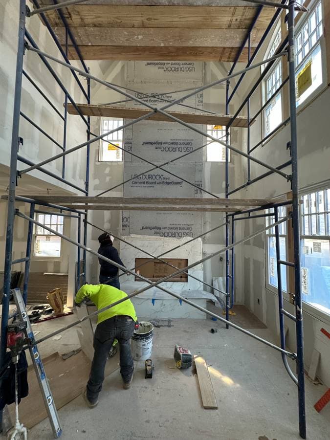 picture of a commercial building being remodeled by a new york city construction company
